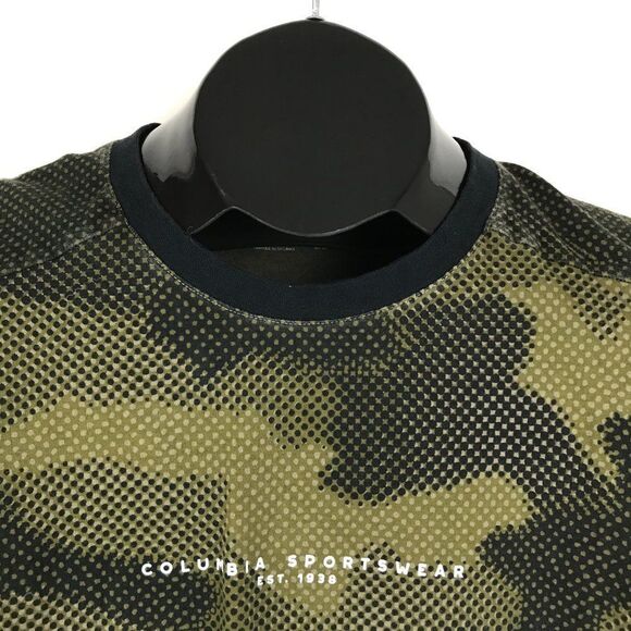 Columbia Park Box Tee Women's Size Medium Cropped Camo Crew Neck Organic Cotton - Picture 3 of 9